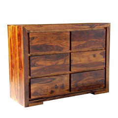 Boston Contemporary Solid Wood 6 Drawers Chest Of Drawers