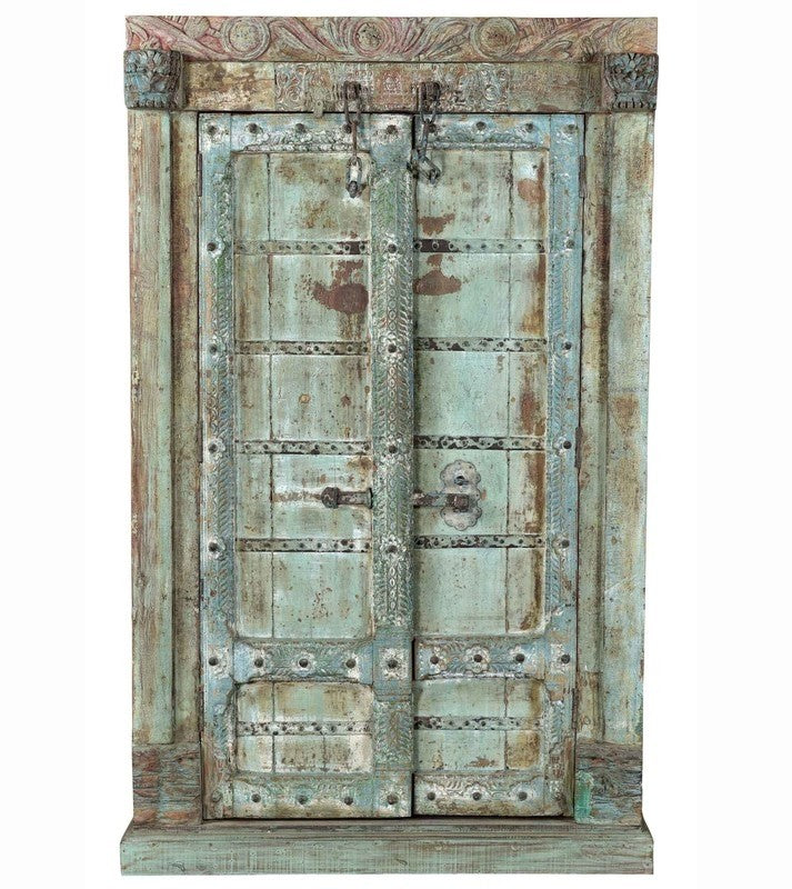 India Vintage Colossal 2 Doors in Scrap Wood