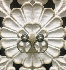 Indian Handmade Carved Mandala Solid Wood Sideboard