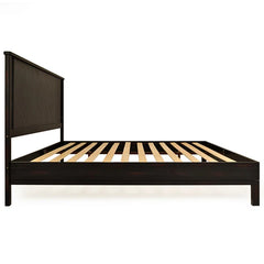 The Gileteen Solid Wood King Sized Bed in Rustic Black