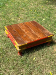 Indian Hand Carved Solid Wood Bajot Coffee Table C59