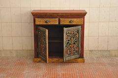 Indian Hand Carved Solid Wood Cabinet D141