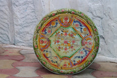 Indian Hand Painted Carved Solid Wood Coffee Table C142