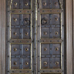 Indian Vintage Antique Hand Carved Solid Wooden Door 28