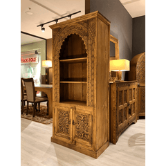 Indian Hand Carved Solid Wood Bookshelf B8
