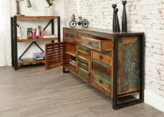 Aspen Reclaimed Wood Industrial Sideboard Buffet Hutch 150cm