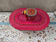 Indian Hand Painted Solid Wood Coffee Table C151
