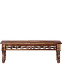 Hand Carved Solid Wood 6 Seater Dining Table Set 26