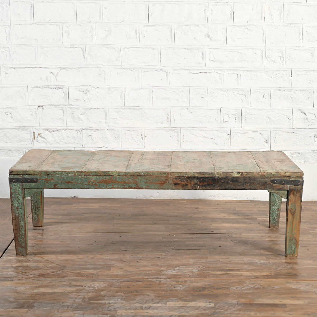 Reclaimed Wood Vintage Blue-Grey Shabby-Chic Coffee Table