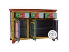 Pandora Hand Painted Indian Buffet Sideboard Multicolour