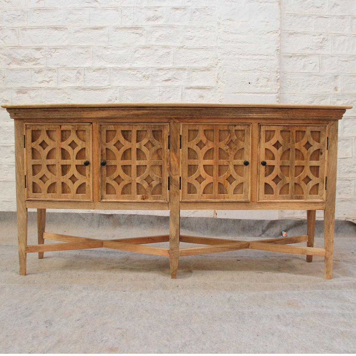 French Arched Doors raised buffet Sideboard 178x45x92cm