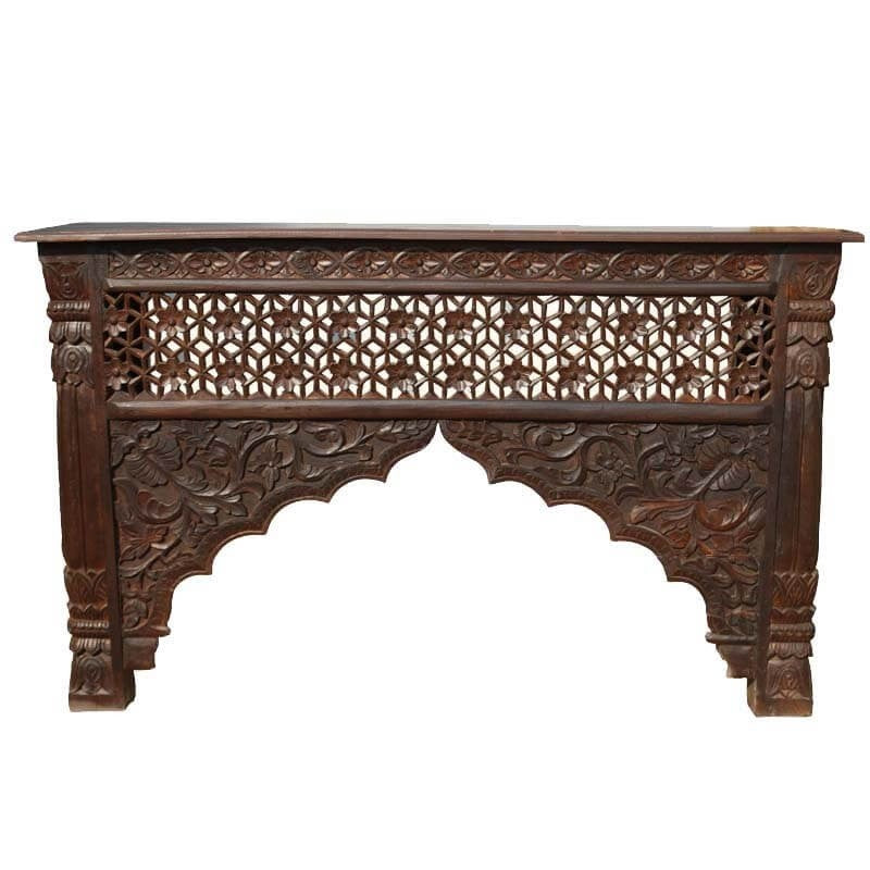 New Delhi Hand Carved Palace Arch Console Table