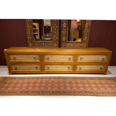 Indian Hand Carved Solid Wooden TV Unit 05