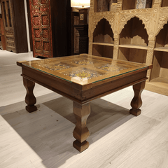 Mughal Hand Painted Solid Wood Coffee Table C28