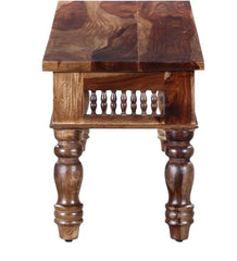 Hand Carved Solid Wood 6 Seater Dining Table Set 26