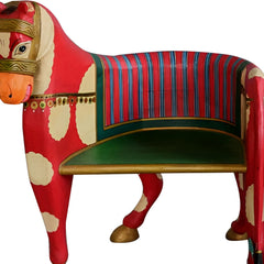 Indian Hand Painted Solid Wood Handmade Chair 07