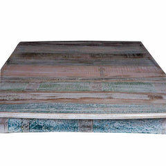 Rustica Reclaimed Solid Wood Rustic Dining Table Set Multicolour C17