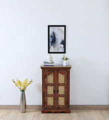 Shanti Surprise  Hand Painted Solid Wood Cabinet In MultiColour