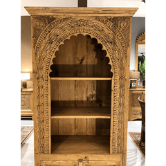 Indian Hand Carved Solid Wood Bookshelf B8