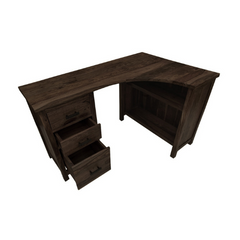 The Attic Illinoi Solid Wood Study Table Walnut