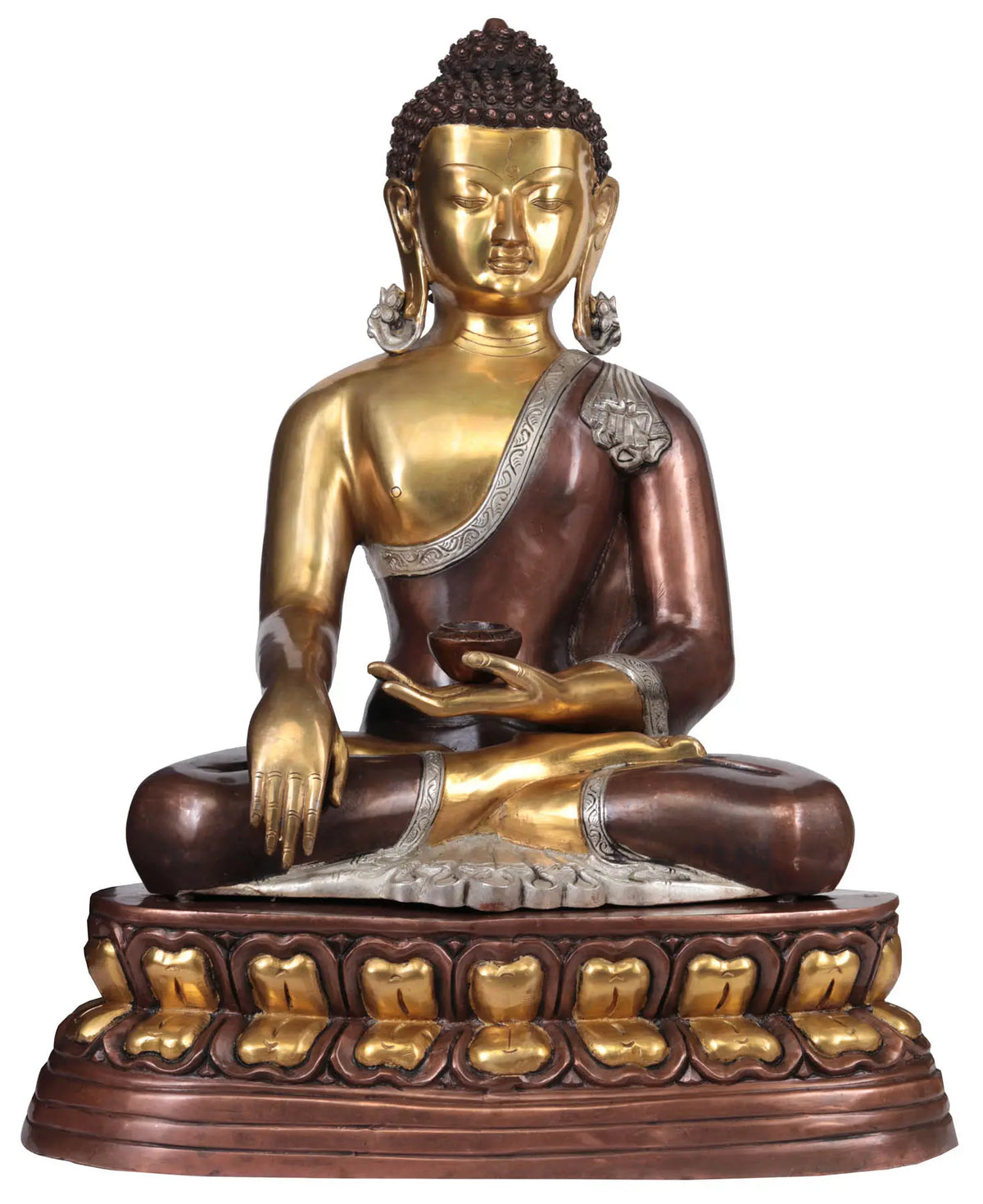 Indian Buddha Tibetan Buddhist Buddha In Brass Statue