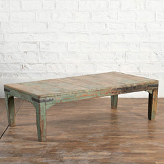 Reclaimed Wood Vintage Blue-Grey Shabby-Chic Coffee Table