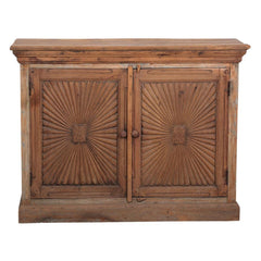 French Colonial Solid Wood sideboard buffet hutch hand carved 1.1M