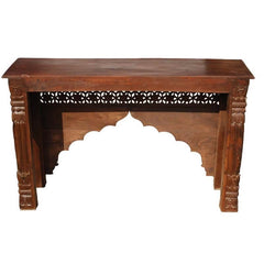 New Delhi Hand Carved Palace Arch Console Table