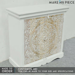 Paris Carved Sideboard Small Cabinet White