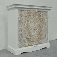 Paris Carved Sideboard Small Cabinet White