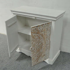 Paris Carved Sideboard Small Cabinet White