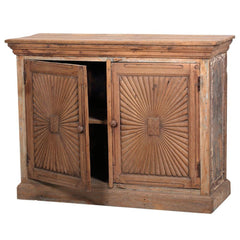 French Colonial Solid Wood sideboard buffet hutch hand carved 1.1M