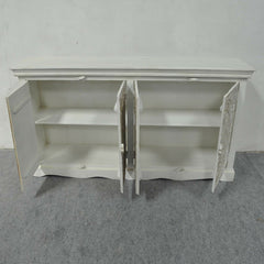 Paris INDIAN hand Carved console Sideboard White