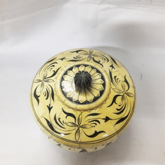 Real Bone Inlay Designer Luxury Jewellery Box Gift Storage Yellow