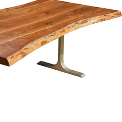 Solid Wood & Iron Base Santa Fe Live Edge Dining Table