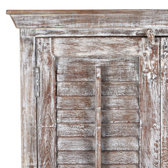 Salvage Reclaimed Wood Hand Carved Almirah Cabinet Wardrobe 03