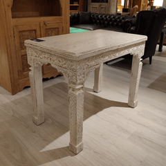 Antique Indian Hand Carved  Solid Wood Dining Table 07
