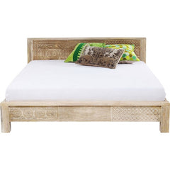 Vivid Sahara Contemporary Mango Wood Bed Frame Queen