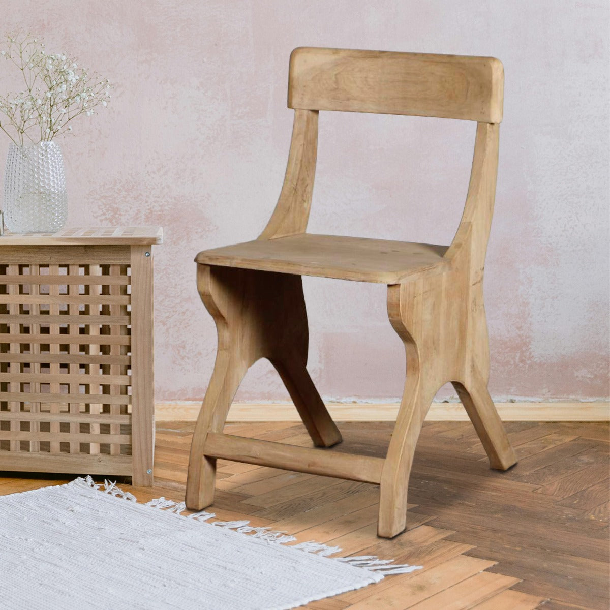 Indian Hand Carved Solid Wood Chair 08