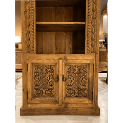 Indian Hand Carved Solid Wood Bookshelf B8