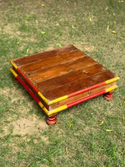 Indian Hand Carved Solid Wood Bajot Coffee Table C59