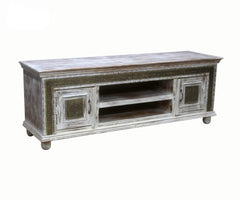 MADE TO ORDER Maharaja Wooden TV Unit Green 180x40x65 cm