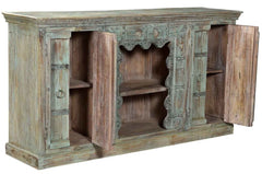 Antique Thick Doors TV Cabinet In Scrap Wood India Brocante