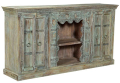 Antique Thick Doors TV Cabinet In Scrap Wood India Brocante