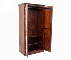 MADE TO ORDER Maharaja Wooden Wardrobe Cabinet Brown 100x60x200 cm