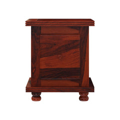 Arca Rustic Solid Wood 1 Drawer Storage End Table