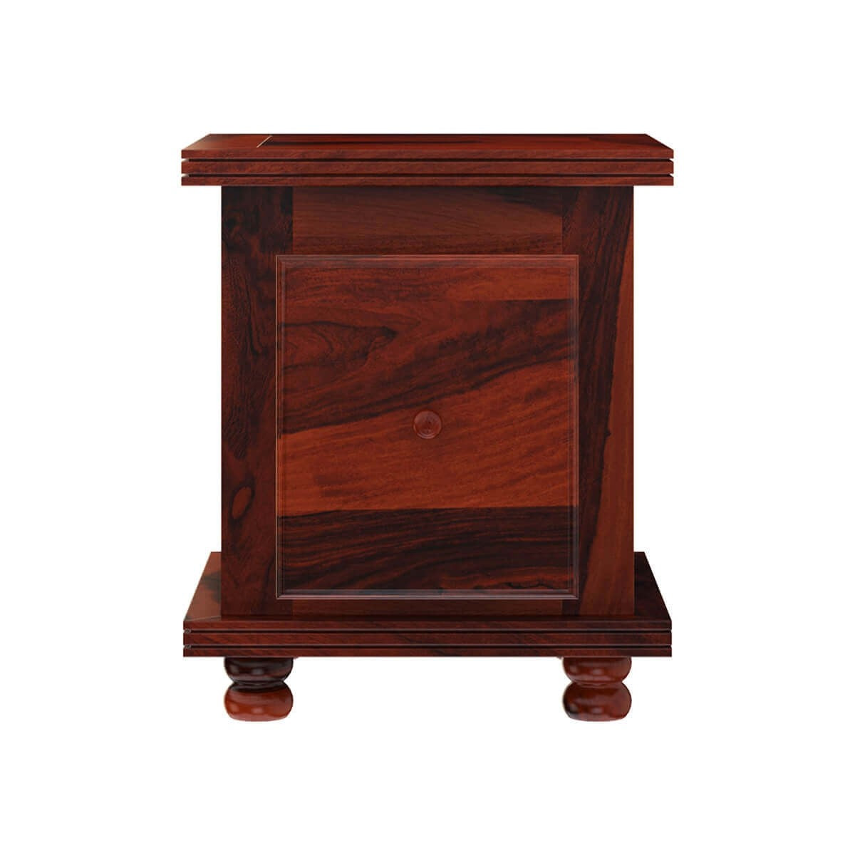 Arca Rustic Solid Wood 1 Drawer Storage End Table