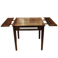 Boston Indian Wood Jali Dining Table With Extension Brown