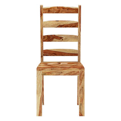 Indian Classic Solid Rosewood Ladder Back Dining Chair Natural