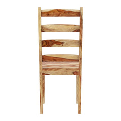 Indian Classic Solid Rosewood Ladder Back Dining Chair Natural